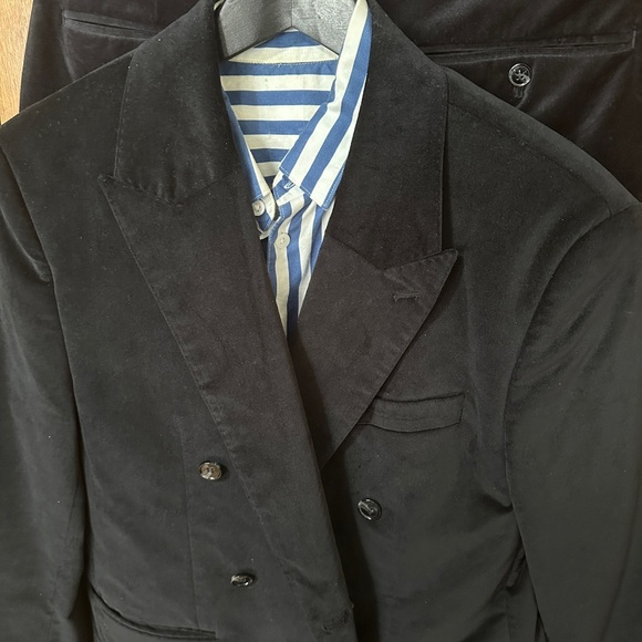 Luxury Velvet Black Men's Suit